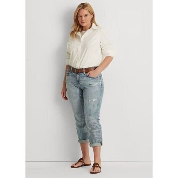 Lauren Ralph Lauren Denim - NEW! Lauren Ralph Lauren Women's Plus 20W Relaxed Tapered Jean NWT $175